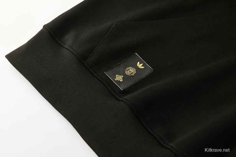 26/27 Manchester United Black Pullover Hooded Tracksuit + Long Pants