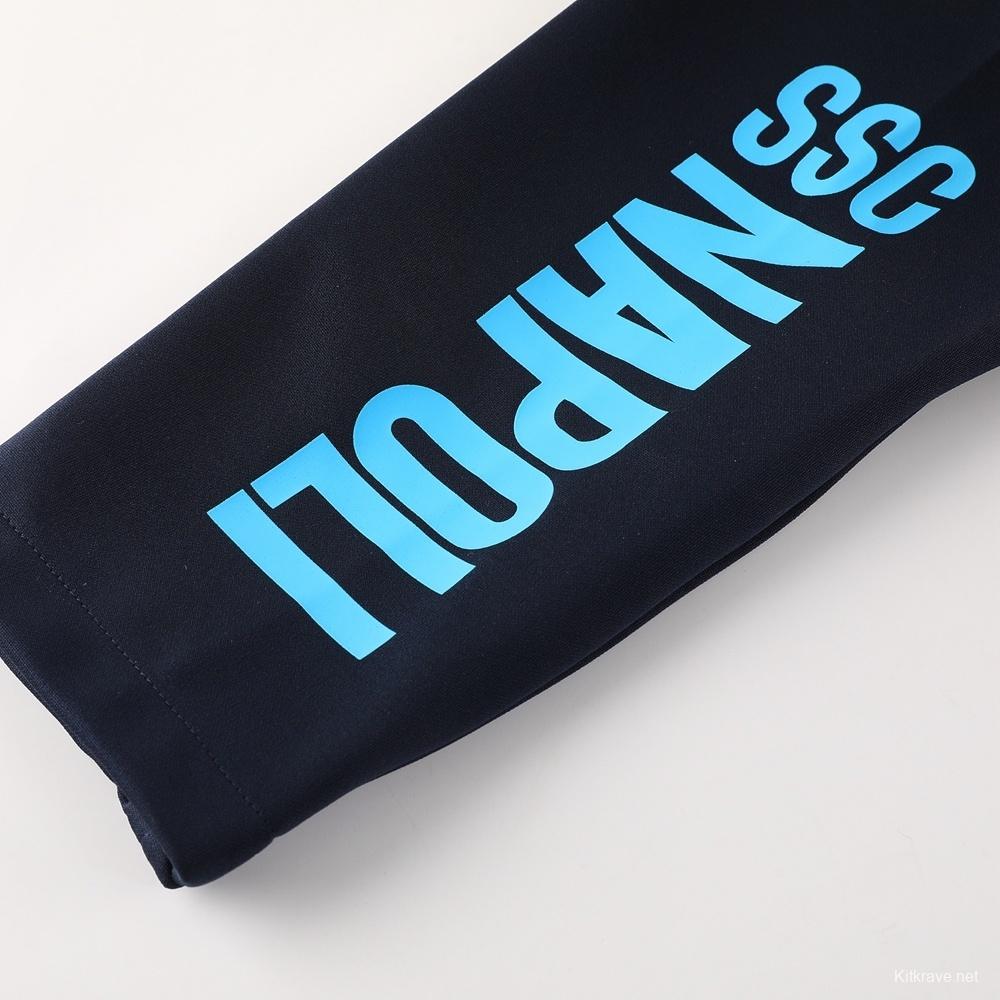 26/27 Napoli Navy Blue  Full Zipper Jacket Tracksuit + Long Pants