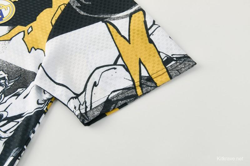 26/27  Real Madrid Black x Marvel  Short Sleeve+Soccer Shorts