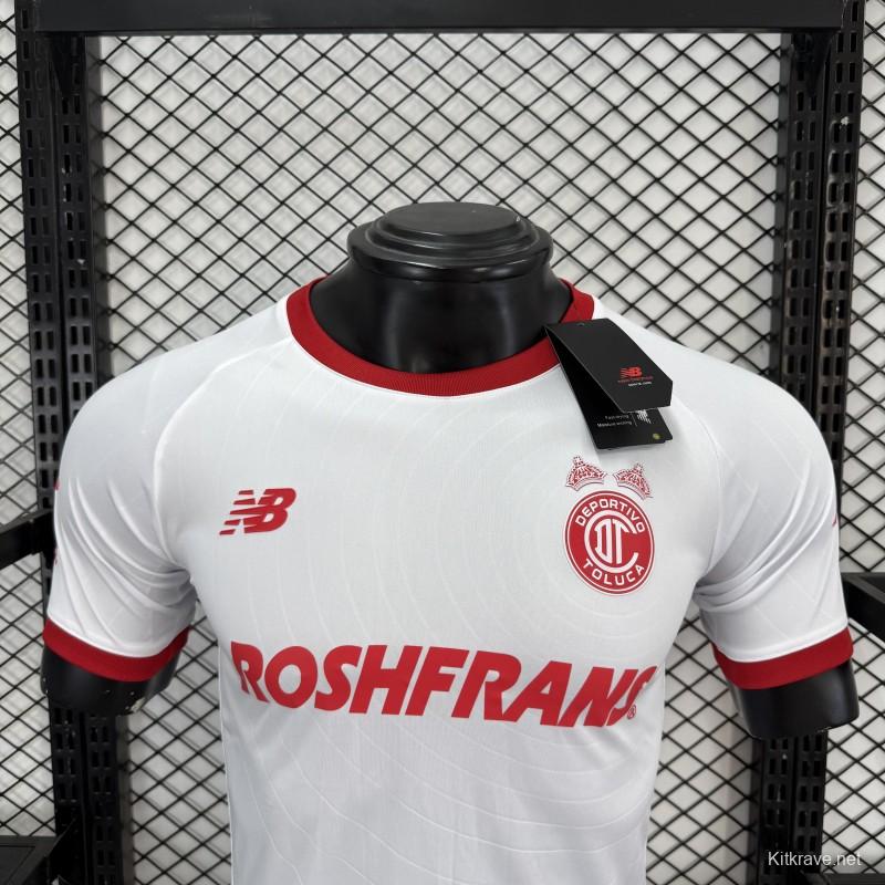 Player Version 26/27 Deportivo Toluca FC New Balance Away White Red Jersey