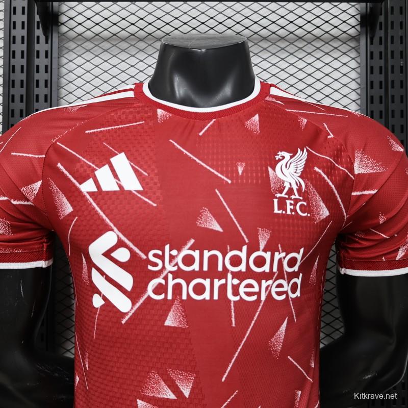 Player Version 26/27 Liverpool Red with Geometric Shatter Pattern Home Special Edition Jersey