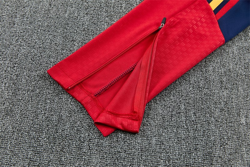 26/27 Spain Away White Half Zipper Jacket Tracksuit + Long Pants
