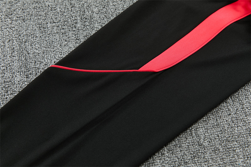 26/27 Brazil Black & Red Half Zipper Jacket Tracksuit + Long Pants