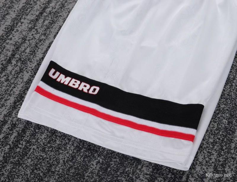 Retro Kids 98/99 Manchester United White Away Jersey
