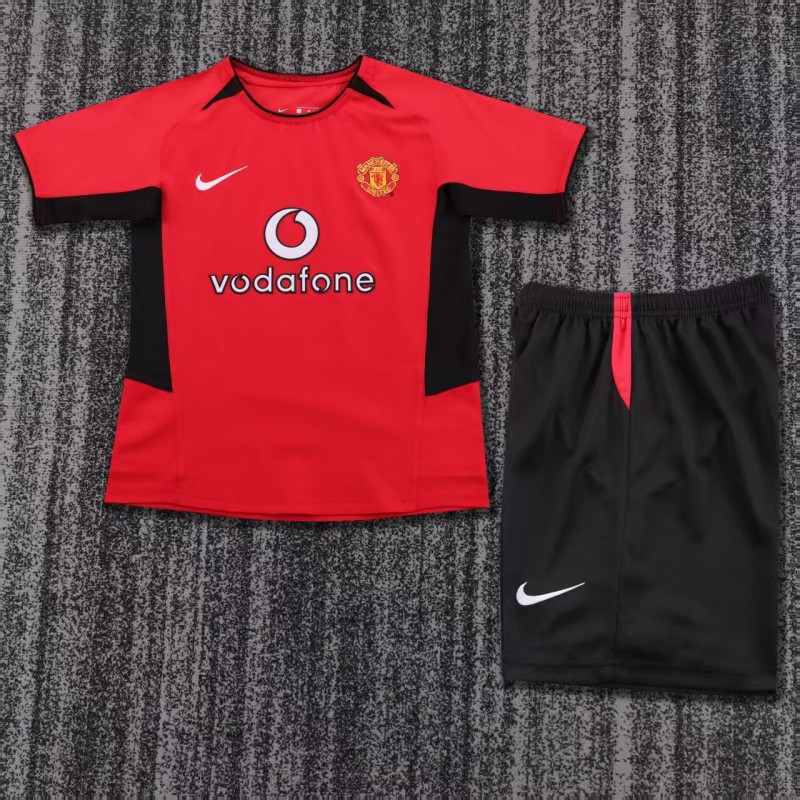 Retro Kids 02/04 Manchester United Home Jersey