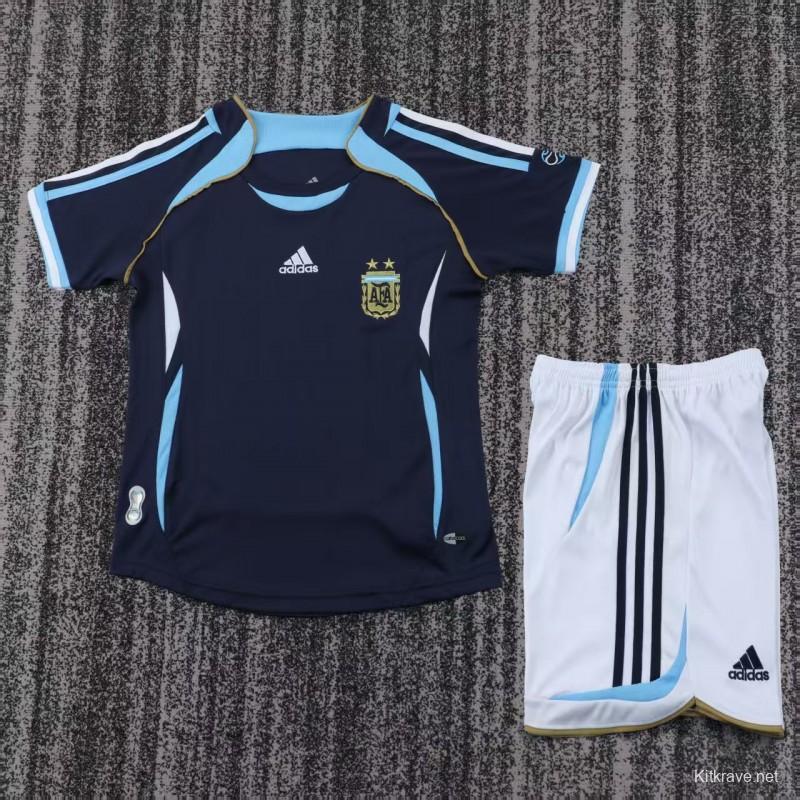 Retro Kids 2006 Argentina Away Jersey