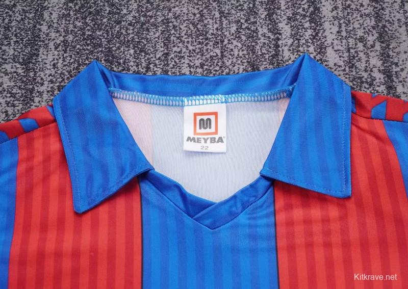 Retro 1989/92 Kids FC Barcelona Blue & Red Stripe Home Jersey