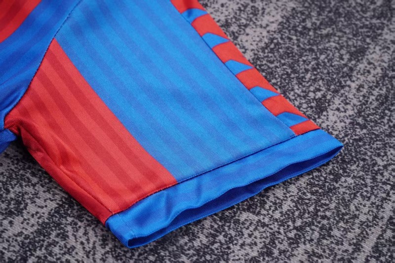 Retro 1989/92 Kids FC Barcelona Blue & Red Stripe Home Jersey