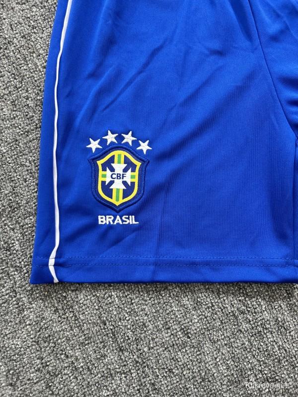Retro Kids 2002 Brazil Home Long Sleeve Jersey