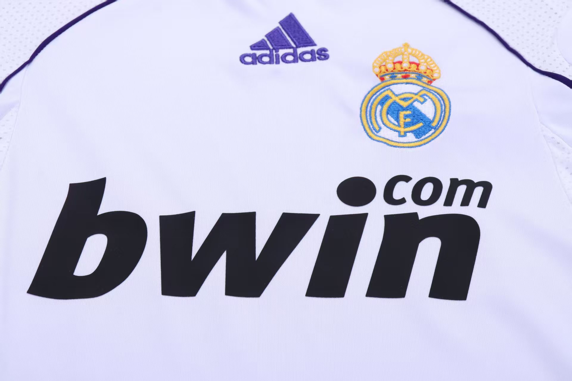 Retro 2007/08 Kids Real Madrid White & Purple Home Jersey