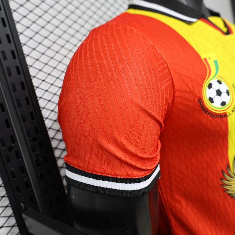 Player Version 2026 Ghana Special Edition Yellow Red Green with National Coat of Arms & Flag Jersey
