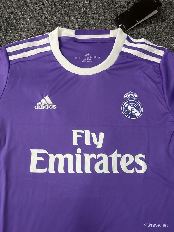 Retro Kids 16/17 Real Madrid Away Long Sleeve Jersey