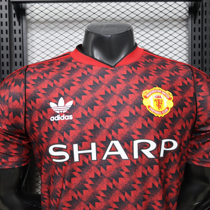 Player Version  26/27 Manchester United  Home Red Vintage Remake   Jersey