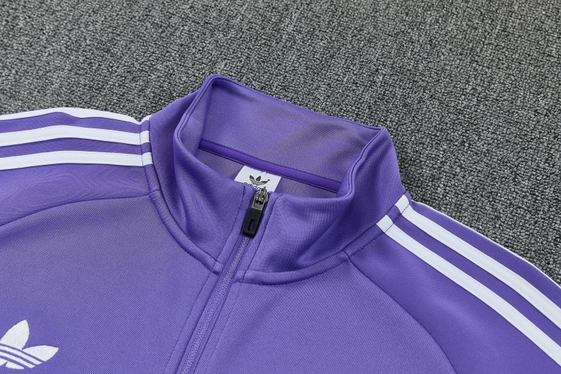 26/27 Real Madrid  Purple Full Zipper Jacket Tracksuit + Long Pants