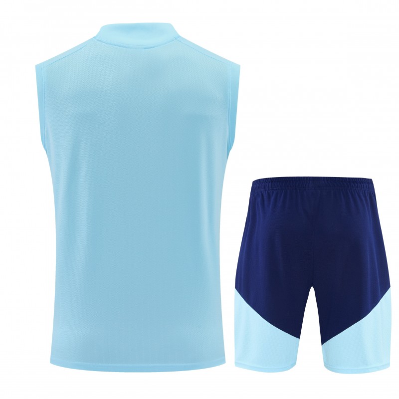 26/27 Argentina Sky Blue Sleeveless Training Vest +Soccer Shorts