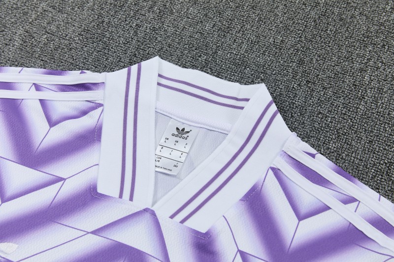 26/27 Real Madrid Purple Short Sleeve Tracksuit + Long Pants