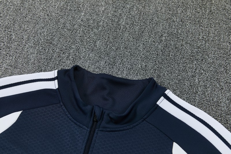 26/27 Real Madrid  Navy Blue  Half Zipper Jacket Tracksuit + Long Pants