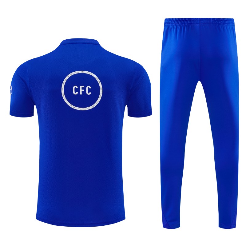 6/27 Chelsea Blue Short Sleeve Training Tee + Long Pants (Home)