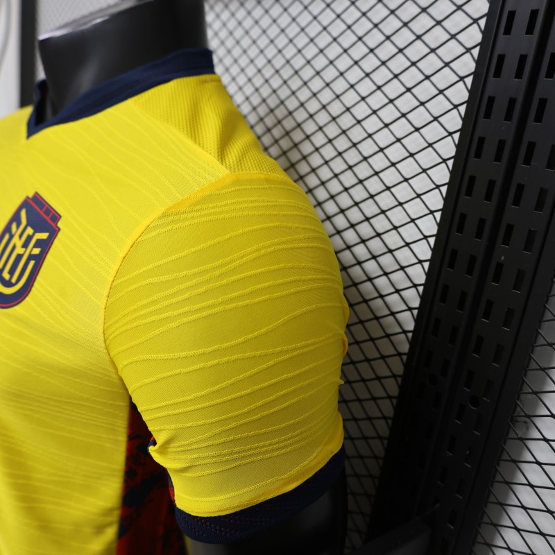 Player Version 2026 Ecuador Yellow with Tonal Wave  Home Jersey