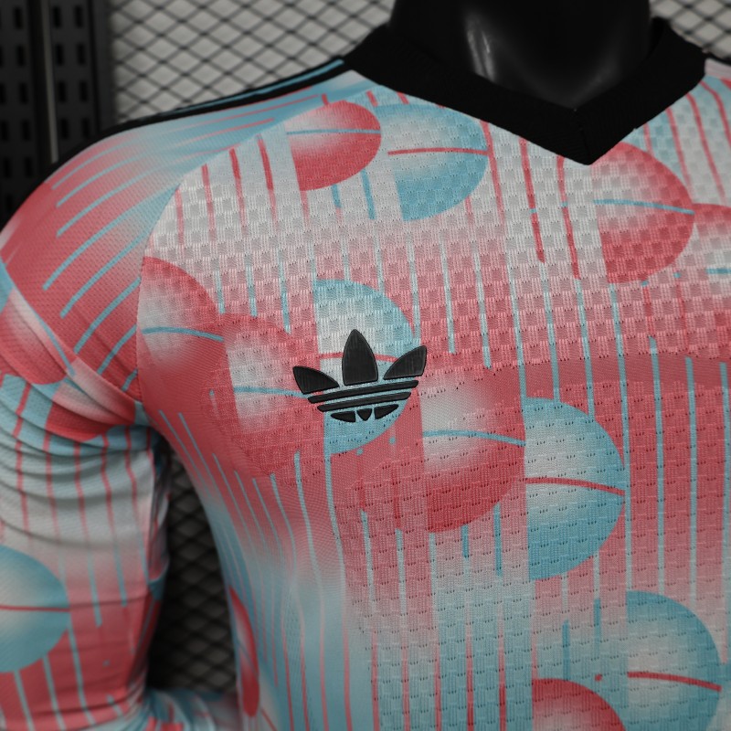 Player Version 26/27 Belgium Frozen Blue & Pink  Away Long Sleeve Jersey