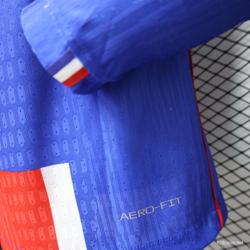 Player Version 26/27 PSG Blue & Red Stripe Long Sleeve Home Jersey