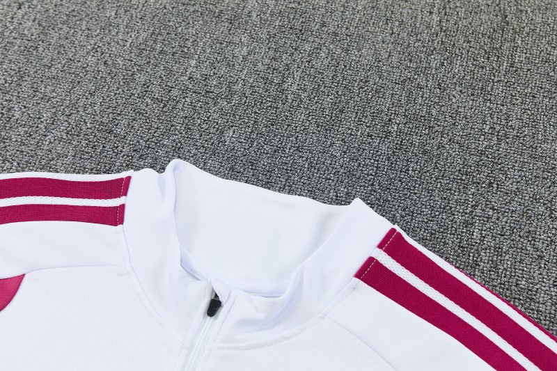 26/27 Real Madrid White & Dark Green Half Zipper Jacket Tracksuit + Long Pants
