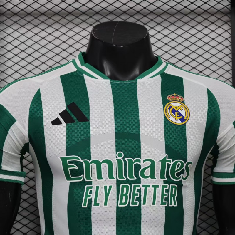Player Version 26/27 Real Madrid Green & White Stripes Special Edition Jersey