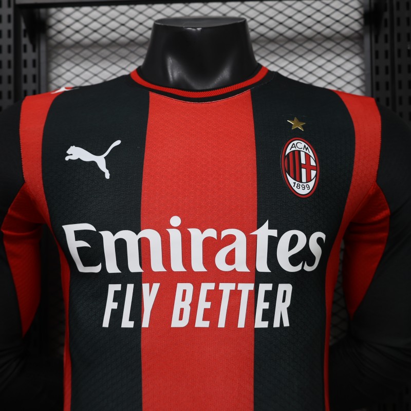 Player Version 26/27 AC Milan Home Long Sleeve Jersey