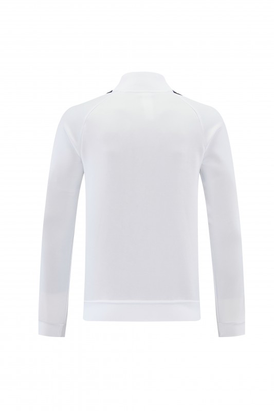 26/27 Real Madrid White Full Zipper Jacket Tracksuit + Long Pants