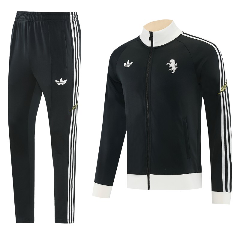 26/27 Juventus  Black Full Zipper Jacket Tracksuit + Long Pants