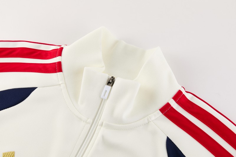 26/27 FC Bayern München 02  White Full Zipper Jacket + Long Pants
