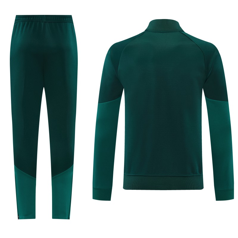 26/27 Real Madrid 02 Dark Green Full Zipper Jacket + Long Pants
