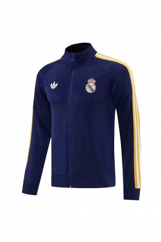 26/27 Real Madrid Navy Full Zipper Jacket Tracksuit + Long Pants