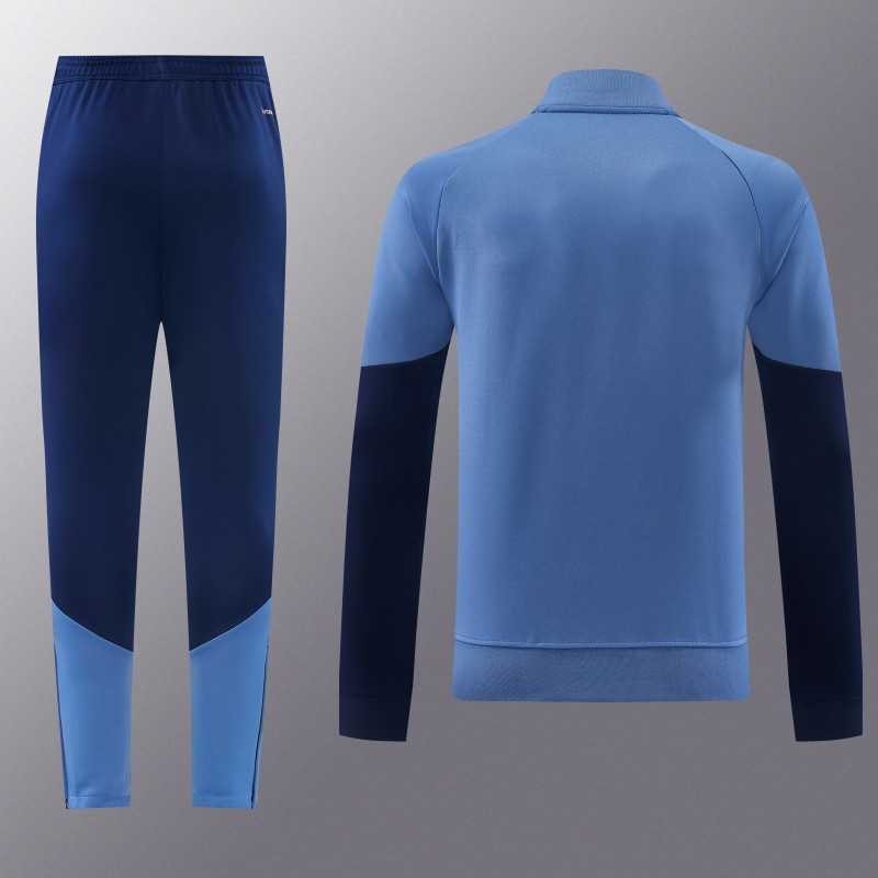 26/27 FC Bayern München 02  Blue Grey Full Zipper Jacket + Long Pants