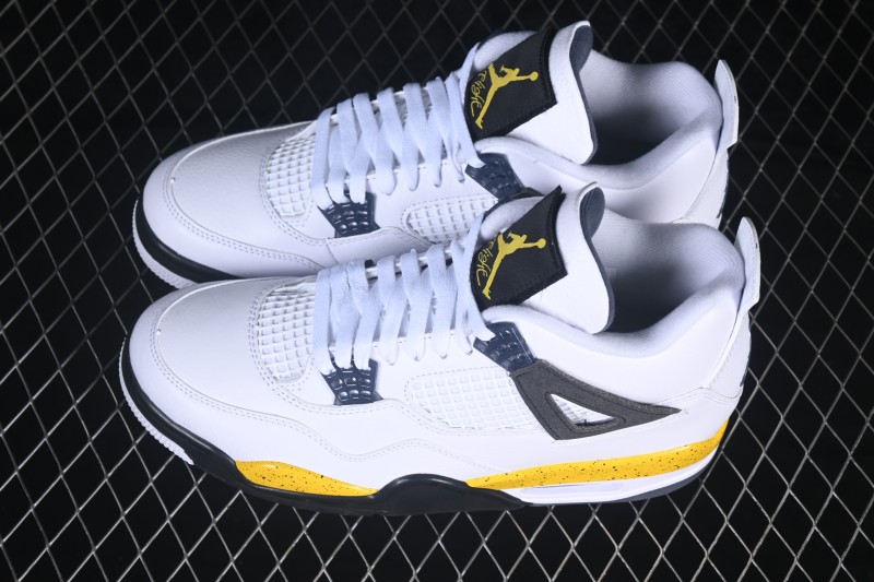 Nike Air Jordan 4 Retro "Tour Yellow" White Yellow Basketball Shoes - IO2463-102