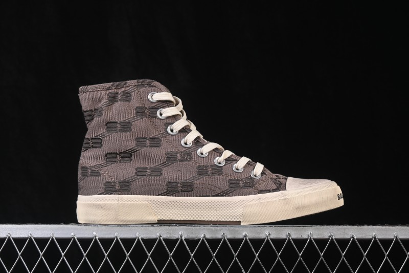 Balenciaga Paris Low Top Distressed Lace-Up Fashion Sneakers - W1RH50216