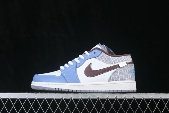 Air Jordan 1 Low AJ1 Denim Blue Low-Top Retro Cultural Basketball Shoes - IZ6154-121