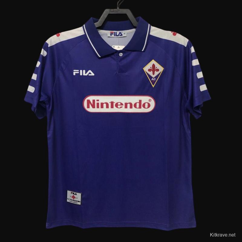Retro 98/99 Fiorentina Home Soccer Jersey