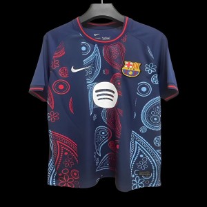 24/25 Barcelona White 125th Anniversary Navy Special Pattern Jersey