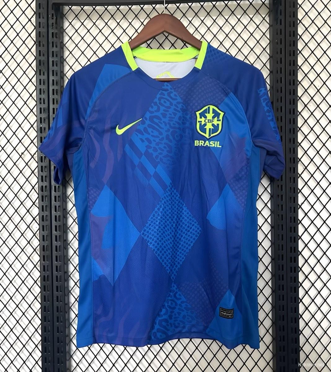 2025 Brazil Away Blue Jersey