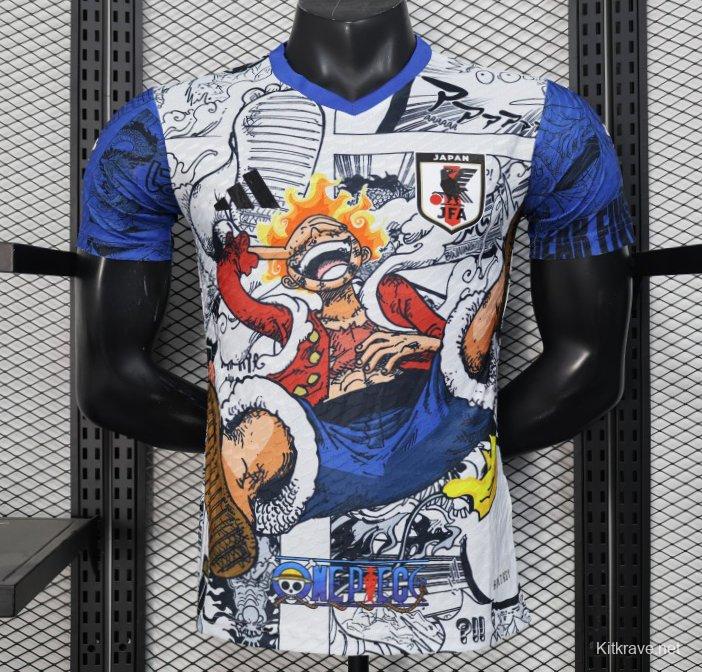 Player Version 2025 Japan Blue/White with One Piece Manga Jersey