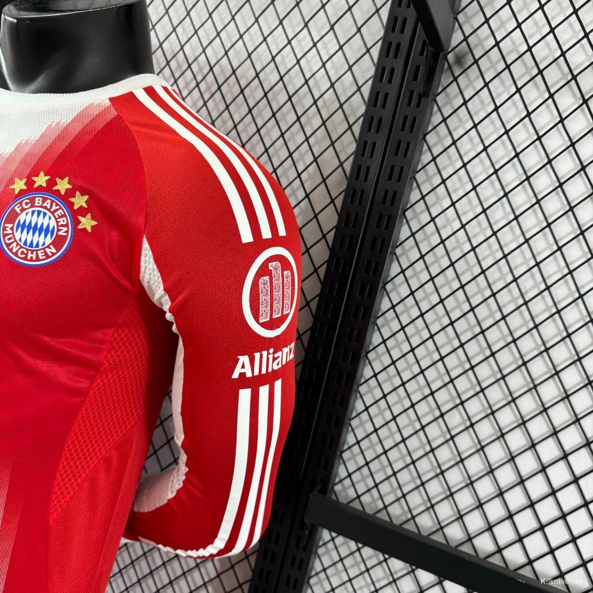 Player Version 25/26 Bayern Munich Home Long Sleeve Jersey