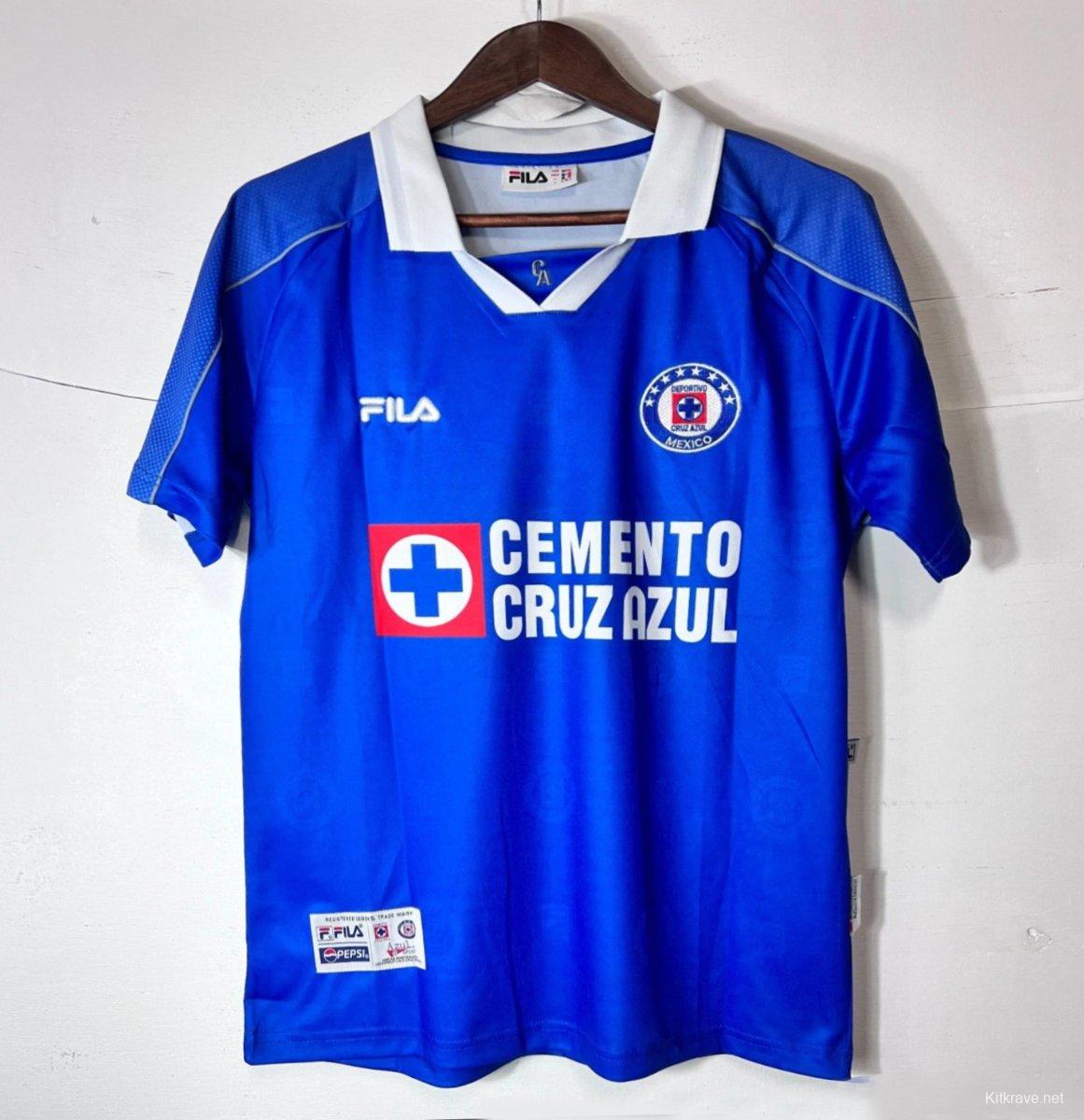 Retro 01/02 Cruz Azul Jersey Copa Libertadores Home Jersey