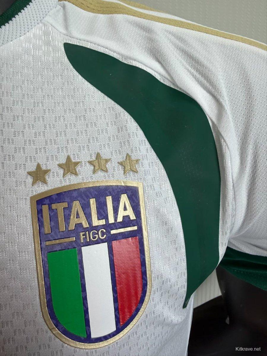 Player Version 2026 Italy White Training Pre-Match Jersey