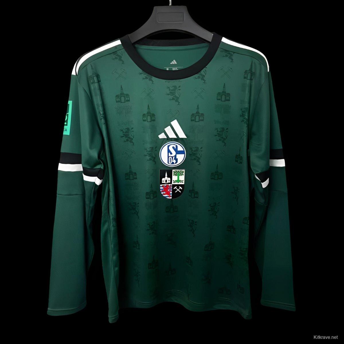 25/26 Schalke 04 Green 150Th Anniversary Long Sleeve Jersey