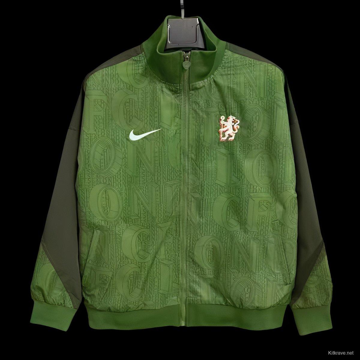 25/26 Chelsea  Green  Full Zipper Windbreaker