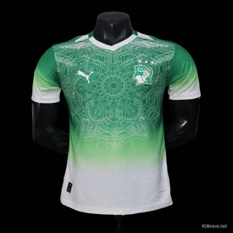 2026 Player Version Ivory Coast Special Edition Green Jersey