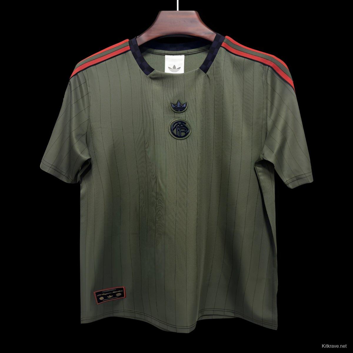 25/26 Flamengo Adidas Terrace Icons Olive Green Jersey