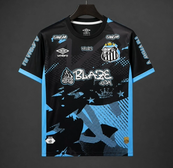 25/26 Santos FC Neymar Jr Special Edition Jersey - Blaze Black/Blue Jersey