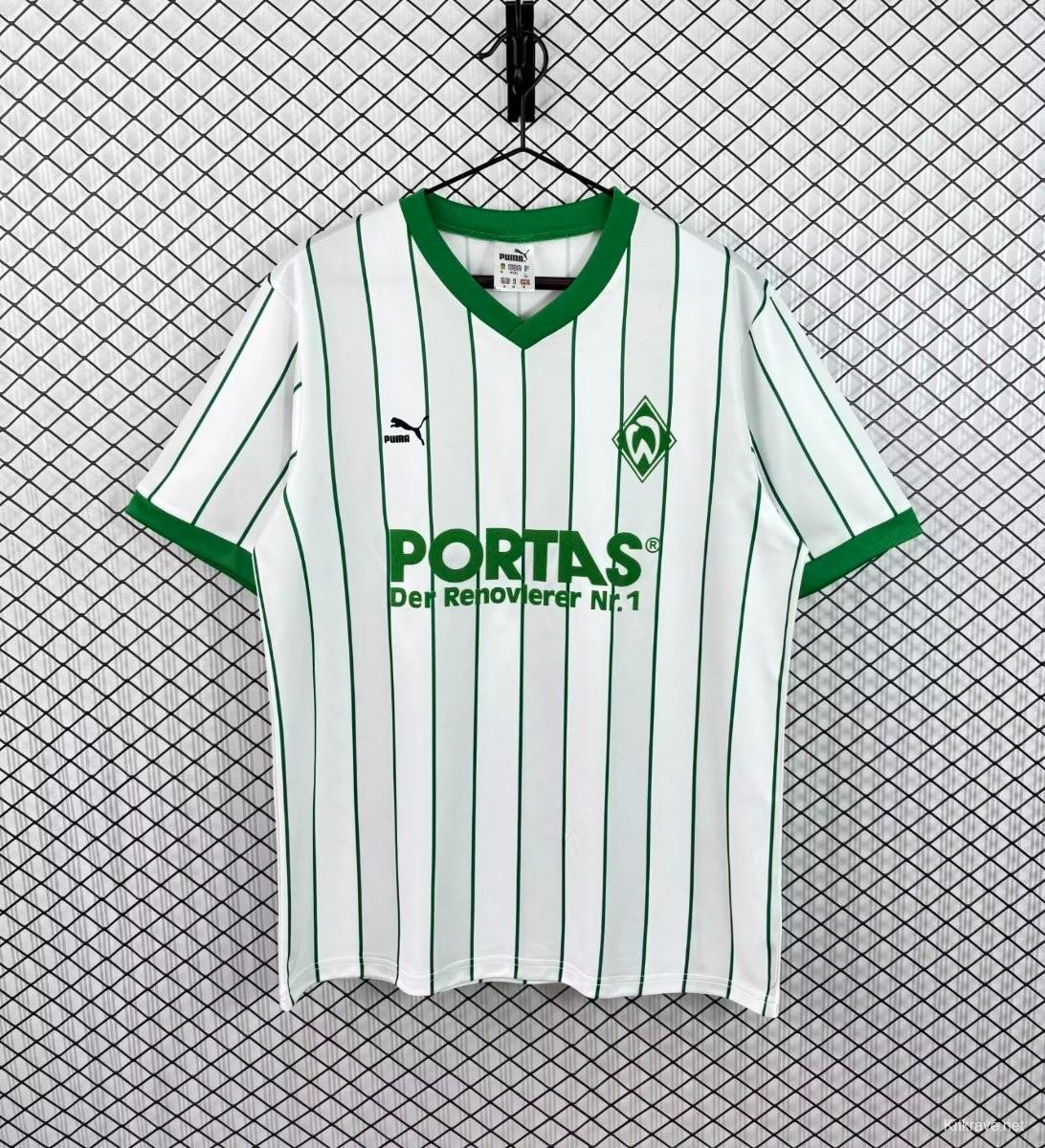 26/27 Werder Bremen White & Green Pinstripe  Vintage 2012/13  Remake Jersey